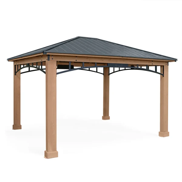 12 x 14 patio gazebo with steel fence - Image 4