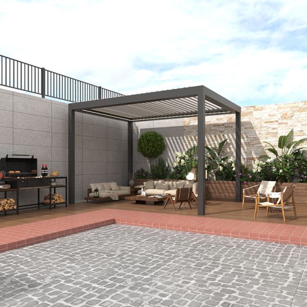 Outdoor louvered electric aluminum patio modern waterproof pergola