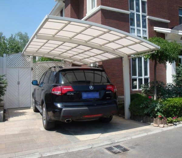 Single-sided carport - sunroom